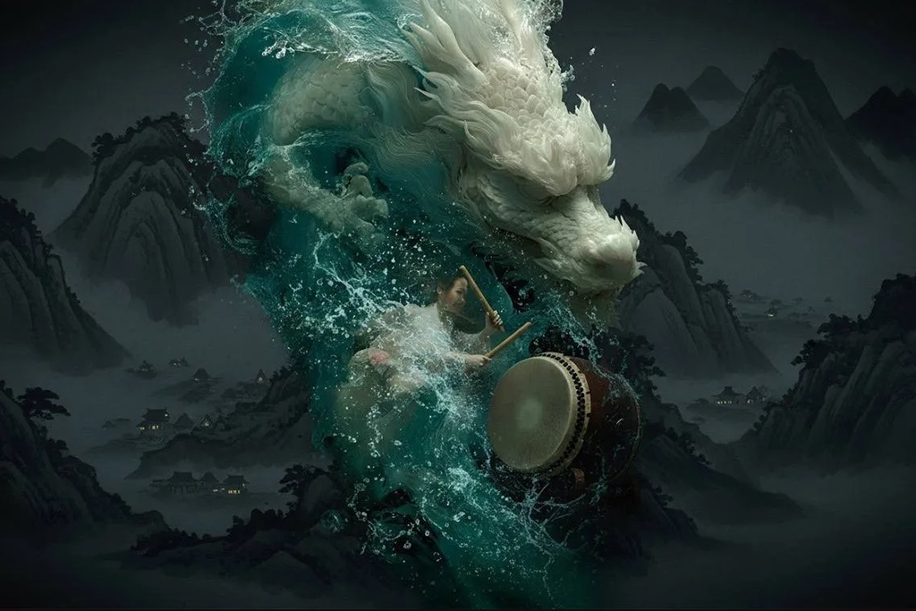 Шоу японских барабанов. «Эхо Водяного Дракона»